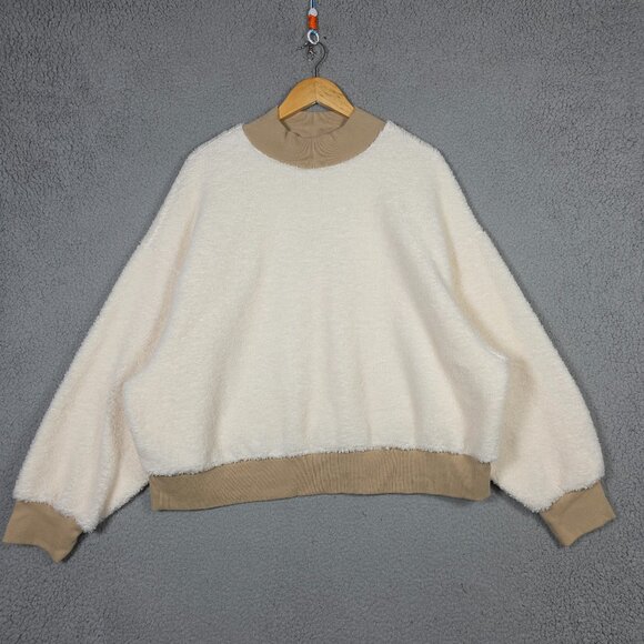 Fabletics Sweater Womens Size 1X Malia Polar Fleece Pullover Ultra Cozy Sherpa - Picture 1 of 12